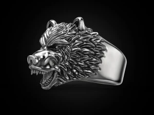 ring bear head 3D Print Model