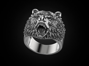 ring bear head 3Dプリントモデル