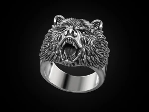 ring bear head 3D Print Model