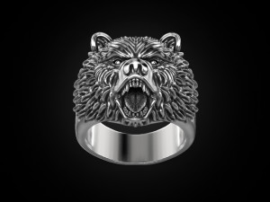 ring bear head 3Dプリントモデル