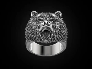 ring bear head 3D Print Model