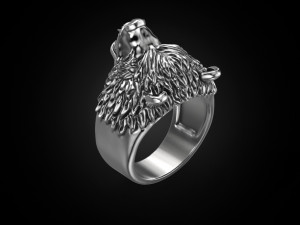 ring bear head 3Dプリントモデル