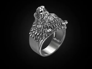 ring bear head 3D Print Model