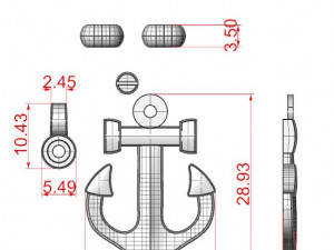 bracelet anchor Modello di stampa 3D
