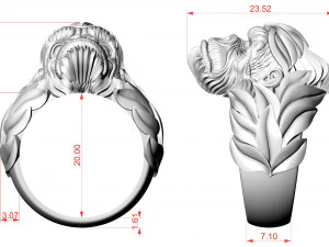 Gorilla Ring 3D Print Model