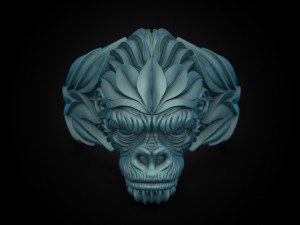 Gorilla Ring 3D Print Model