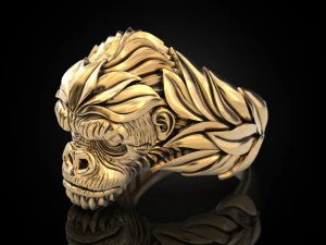 Gorilla Ring 3D Print Model
