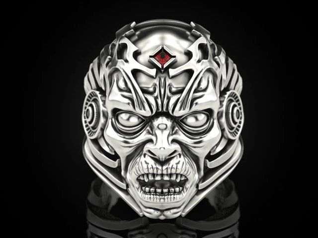 Monster Head Ring 3D Model .c4d .max .obj .3ds .fbx .stl .blend