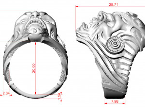 Monster Head Ring 3D Model