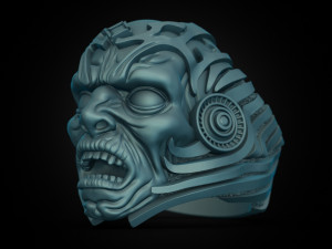 Monster Head Ring 3D Model