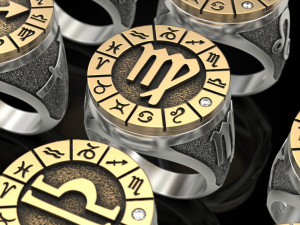 12 Zodiak Ring 3D प्रिंट मॉडल