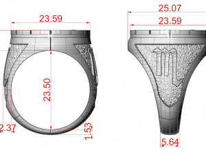 12 Zodiak Ring 3D Принт Модель