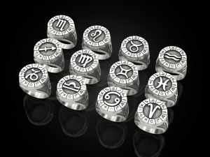 12 Zodiak Ring 3D Принт Модель