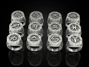 12 Zodiak Ring 3D Принт Модель