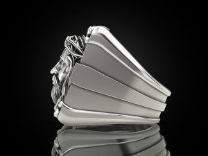 Mens ring Jesus 3Dプリントモデル