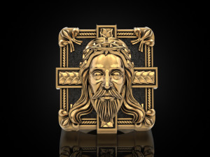 Mens ring Jesus 3Dプリントモデル