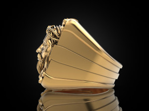 Mens ring Jesus 3Dプリントモデル
