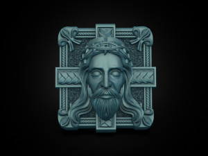 Mens ring Jesus 3Dプリントモデル