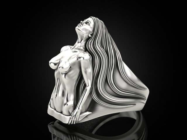 Girl body ring 3D Принт Модель .c4d .max .obj .3ds .fbx .stl .blend 