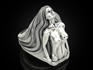 Girl body ring 3D Принт Модель