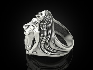 Girl body ring 3D Принт Модель