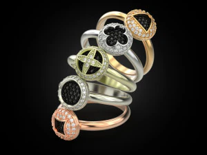 ADORABLE RINGS 3 3D Print Model