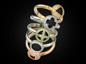 ADORABLE RINGS 3 3D Print Model
