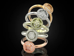 ADORABLE RINGS 3 3D Print Model