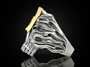 All seeing eye skull ring Modello di stampa 3D