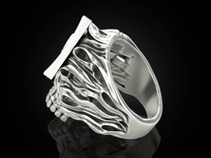 All seeing eye skull ring 3D Print Model