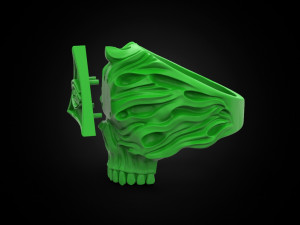 All seeing eye skull ring Modello di stampa 3D
