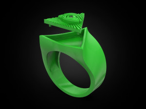 All seeing eye triangle ring 3D Принт Модель