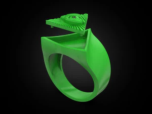 All seeing eye triangle ring 3D Print Model