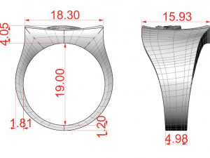 All seeing eye triangle ring 3D Print Model