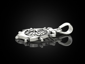 Anchor rudder and compass pendant Model Cetak 3D