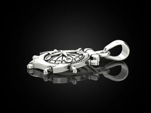 Anchor rudder and compass pendant 3D Print Model