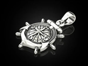 Anchor rudder and compass pendant 3D Print Model