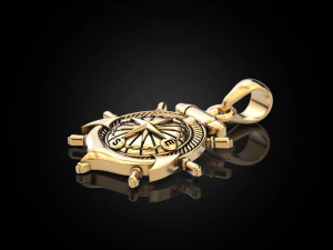Anchor rudder and compass pendant 3D Print Model