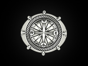 Anchor rudder and compass Ring Modelo de Impressão 3D