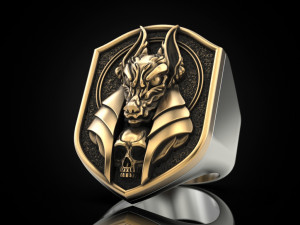 Anubis ring 3Dプリントモデル