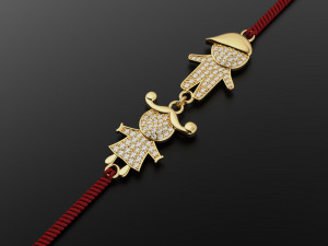 Bracelet charm for mom Boy and Girl 3D Print Model