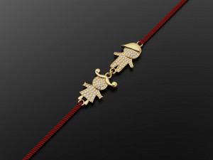 Bracelet charm for mom Boy and Girl 3D Print Model