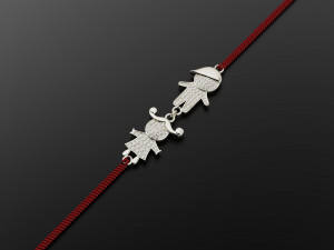 Bracelet charm for mom Boy and Girl 3D Print Model
