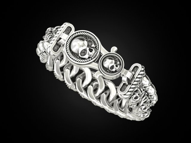 Bracelet for a real biker 4 3Dプリントモデル .c4d .max .obj .3ds .fbx .stl .blend 