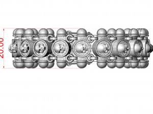 Bracelet for a real biker 5 Modelo de Impressão 3D