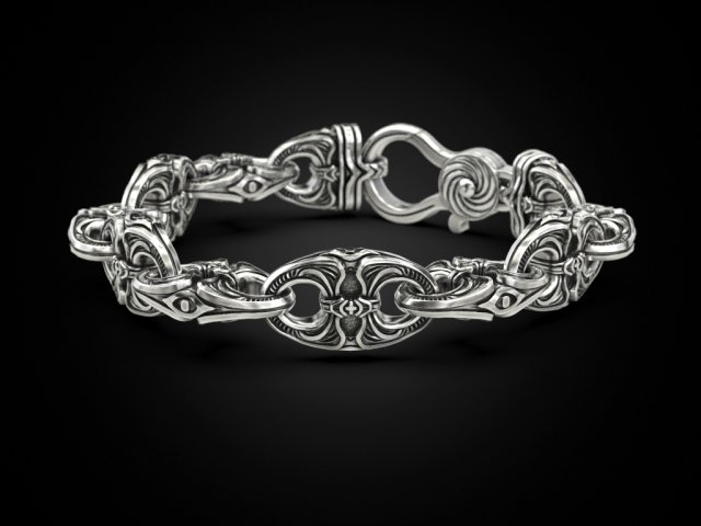 Bracelet for a real biker 7 3D Baskı Modeli .c4d .max .obj .3ds .fbx .stl .blend 