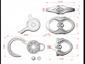 Bracelet for a real biker 9 3D Print Model