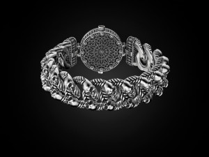 Bracelet for a real biker King skull 3D-Druckmodell
