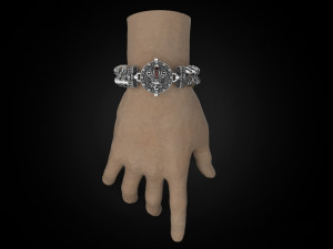 Bracelet for a real biker King skull 3D-Druckmodell