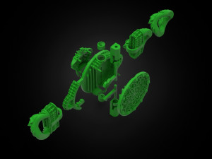 Bracelet for a real biker King skull 3D-Druckmodell